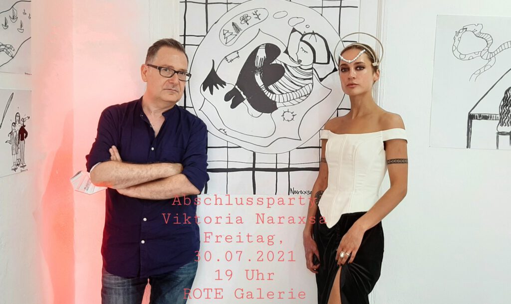 Bild: Rote Galerie - links Michael Ziegler, SPD Stadtrat - rechts Viktoria Naraxsa